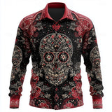Dario | Halloween Skull Button-Up Shirt