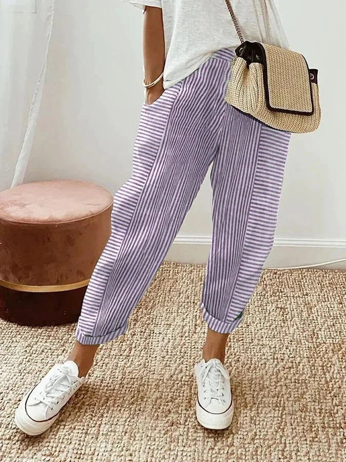 Avery | Relaxed Striped Summer Pants