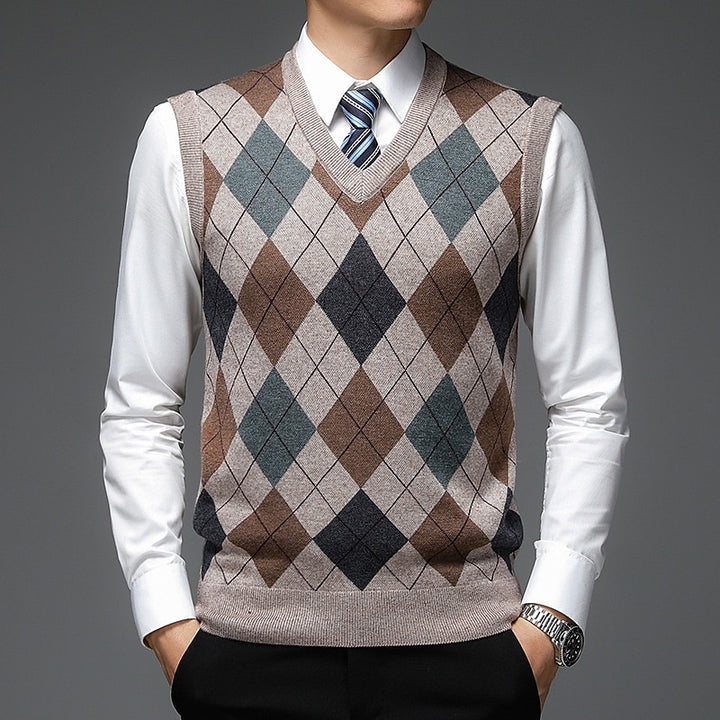 Bernard | Argyle V-Neck Sweater Vest