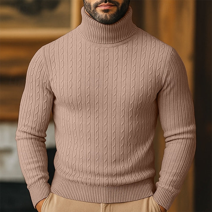 Rupert | Cable Knit Turtleneck Sweater
