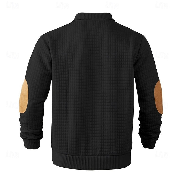 Garrett | Textured Standing-Collar Pullover