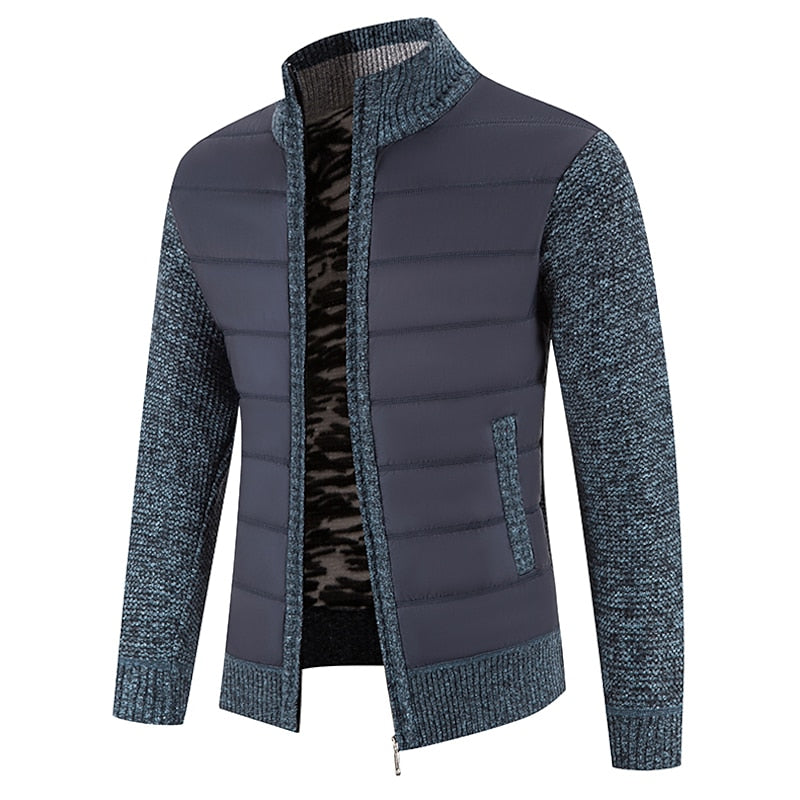 Chester | Zip-Front Stand Collar Cardigan