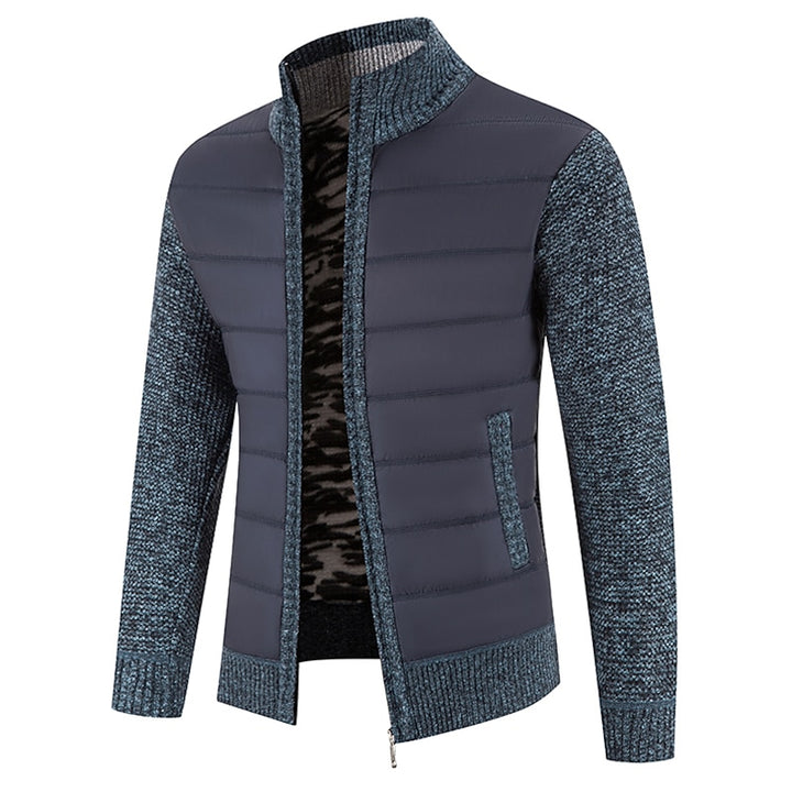 Chester | Zip-Front Stand Collar Cardigan