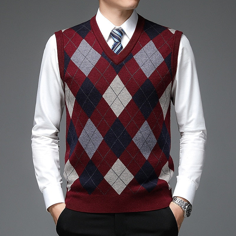 Bernard | Argyle V-Neck Sweater Vest