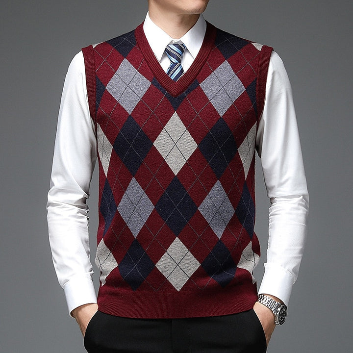 Bernard | Argyle V-Neck Sweater Vest