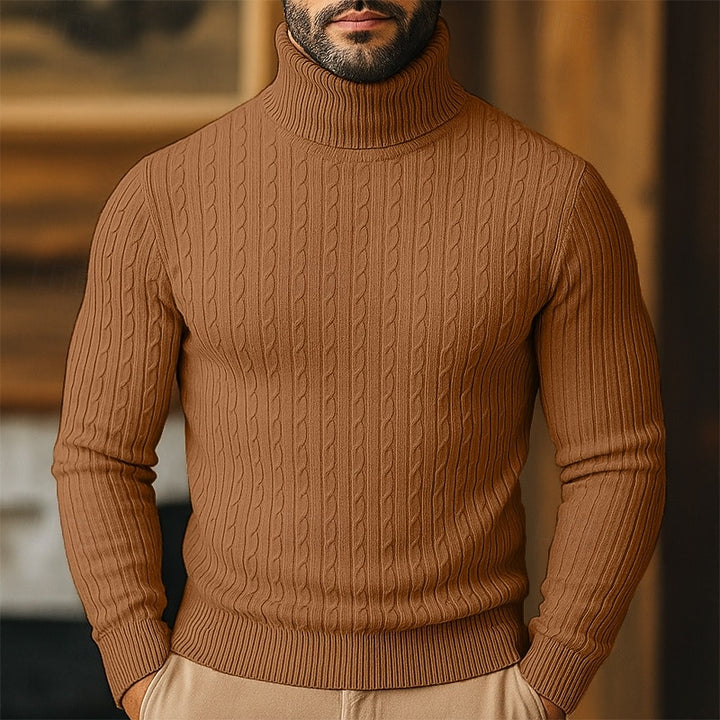 Rupert | Cable Knit Turtleneck Sweater