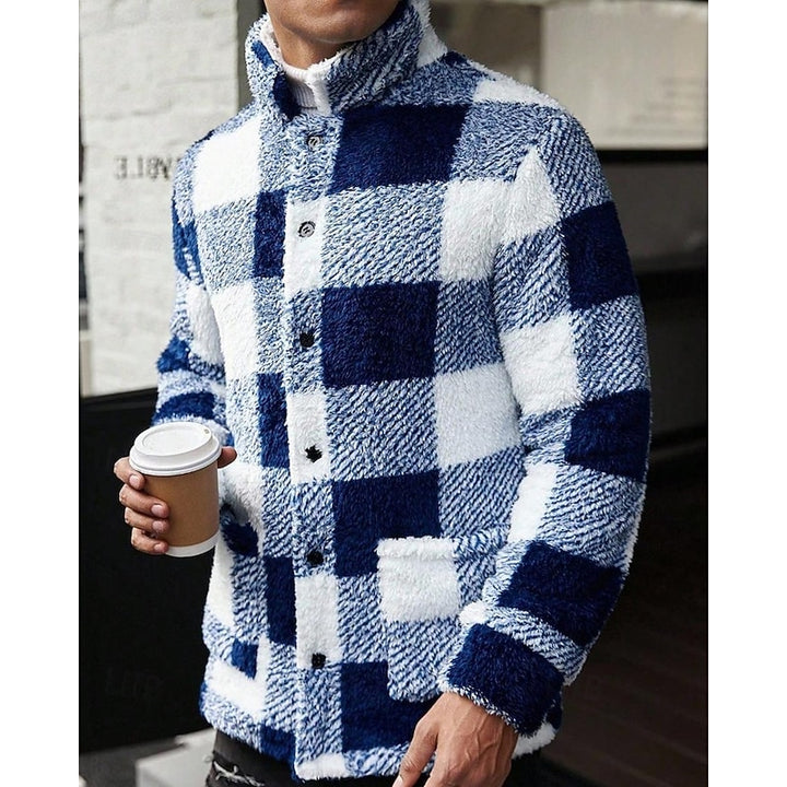 Merritt | Checked Standing-Collar Jacket