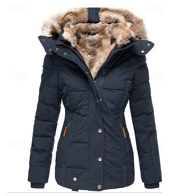 Gloria | Fur-Trimmed Hooded Winter Jacket