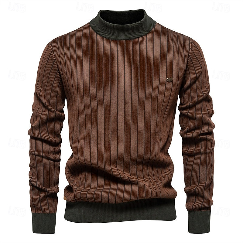 Gerard | Ribbed Mock Neck Sweater