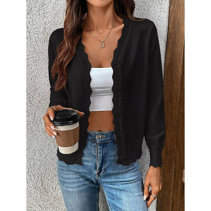 Camilla | Scalloped Button-Front Cardigan