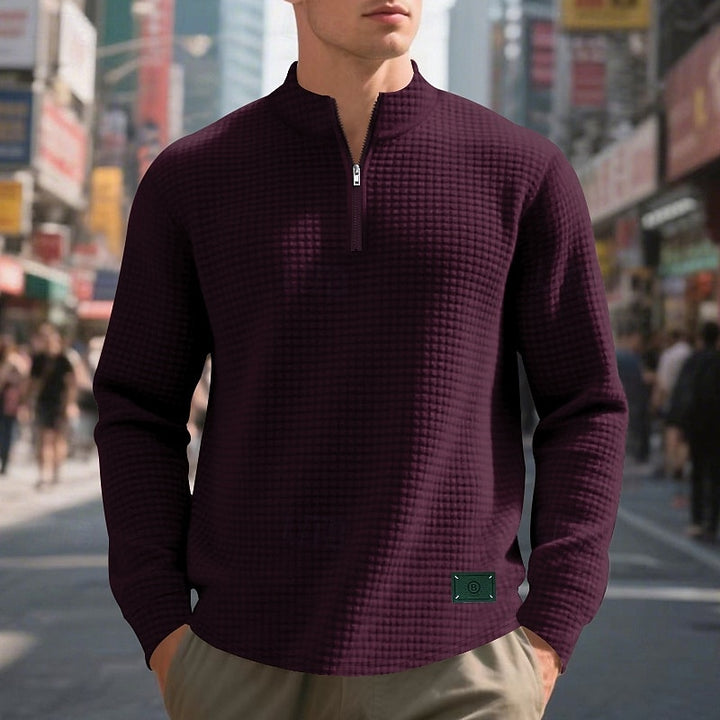 Carson | Quarter-Zip Textured Sweatshirt