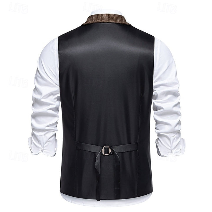 Bennett | Double-Breasted Herringbone Waistcoat
