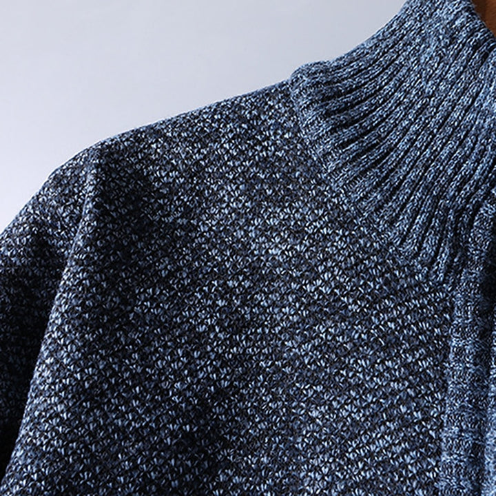 Nigel | Quarter-Zip Stand Collar Sweater