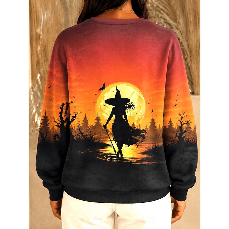 Noreen | Halloween Graphic Crew-Neck Sweatshirt