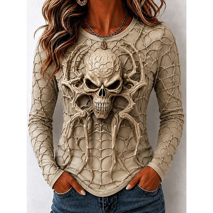Selene | Halloween Skull Long Sleeve Top