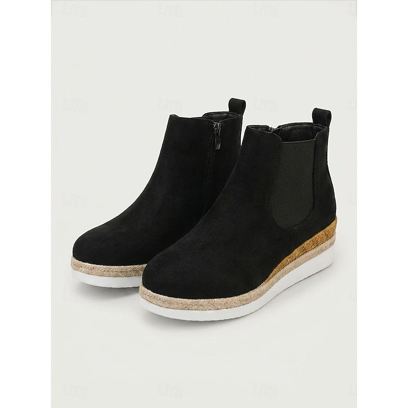 Vera | Cozy Wedge Ankle Boots
