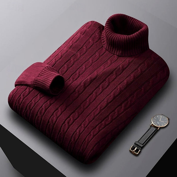 Rhys | Cable Knit Turtleneck Sweater
