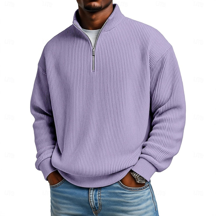 Harlan | Ribbed Quarter-Zip Pullover