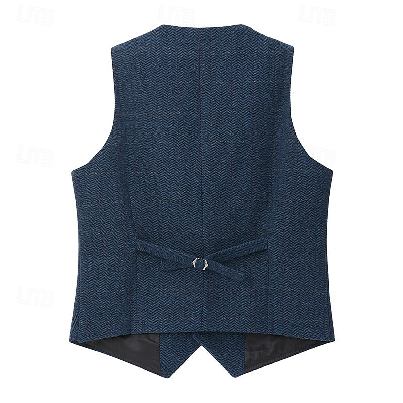 Theron | Herringbone Tailored Waistcoat