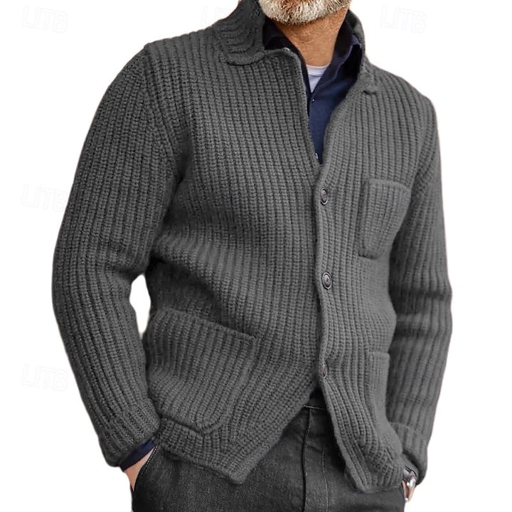 Callen | Ribbed Stand-Collar Cardigan