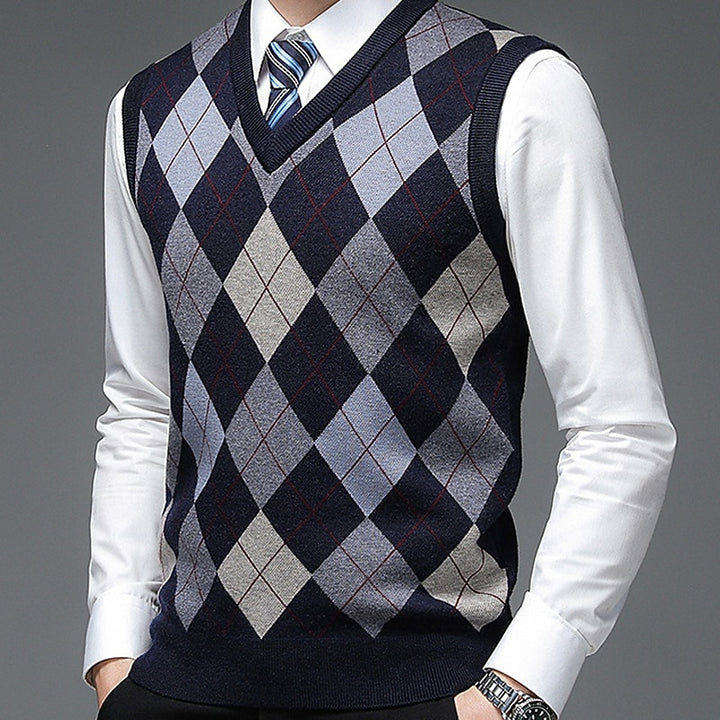 Bernard | Argyle V-Neck Sweater Vest