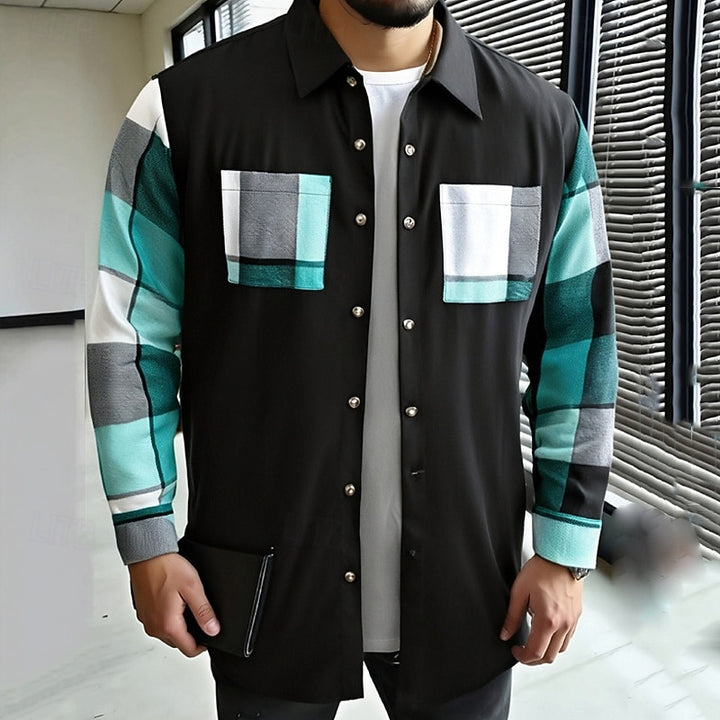 Elliot | Modern Patchwork Shirt Jacket