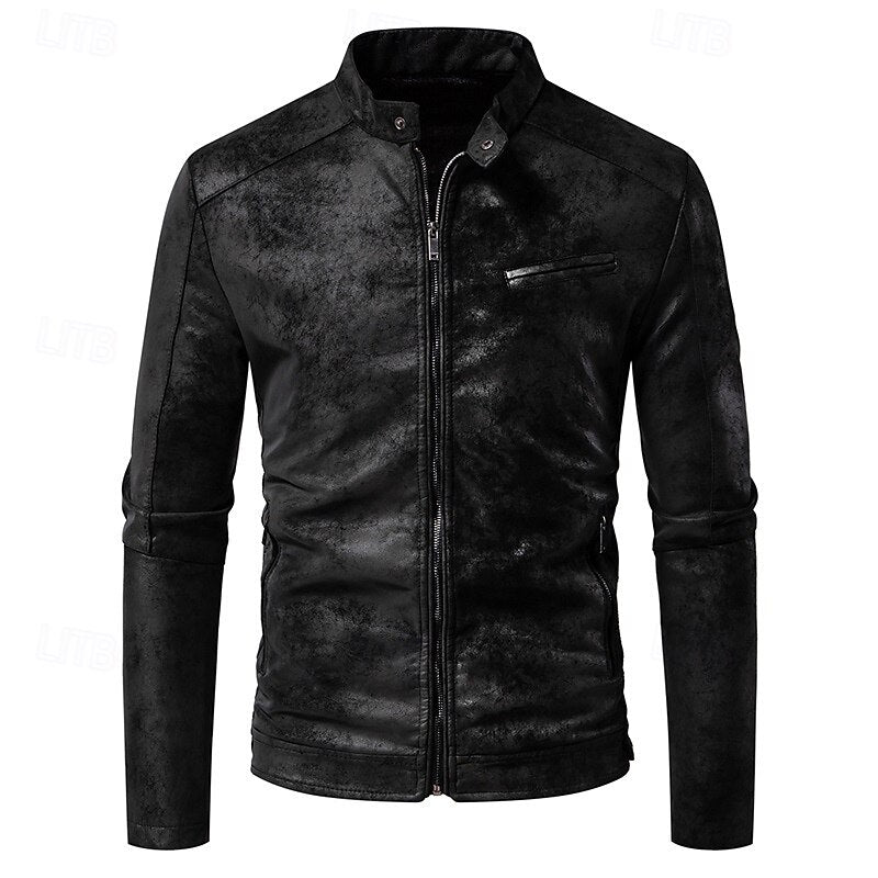Chase | Classic Stand-Collar Biker Jacket