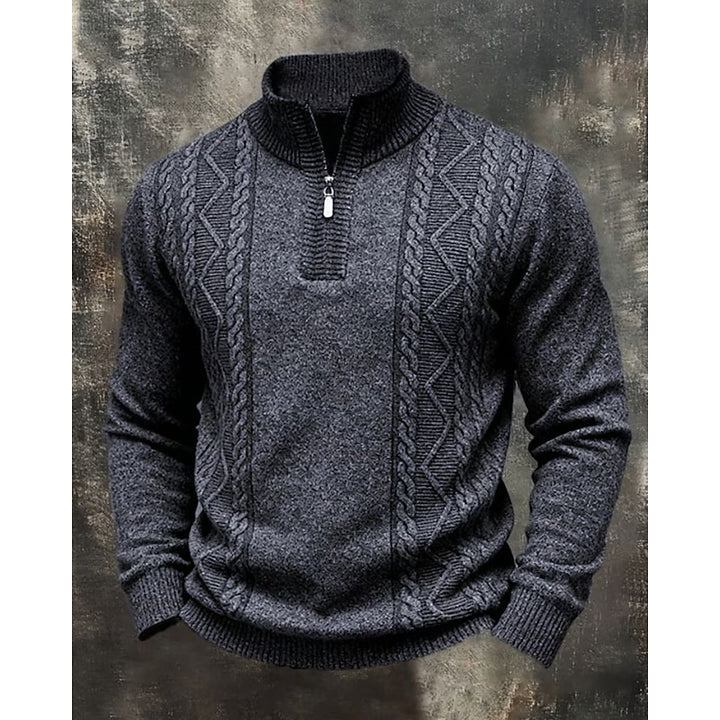 Simon | Cable-Knit Quarter-Zip Sweater