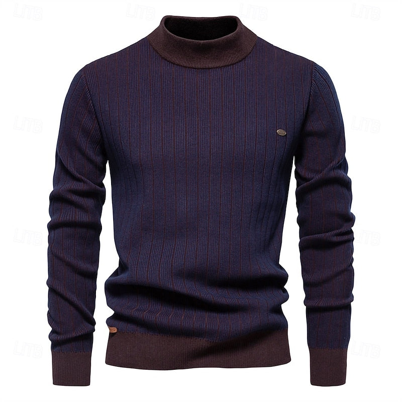 Gerard | Ribbed Mock Neck Sweater