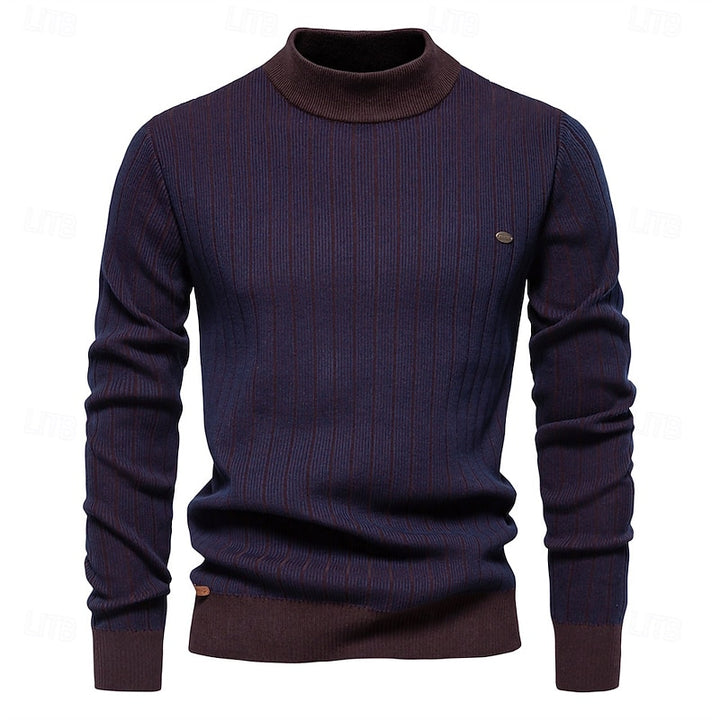 Gerard | Ribbed Mock Neck Sweater
