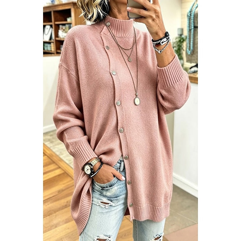 June | Longline Button-Front Cardigan
