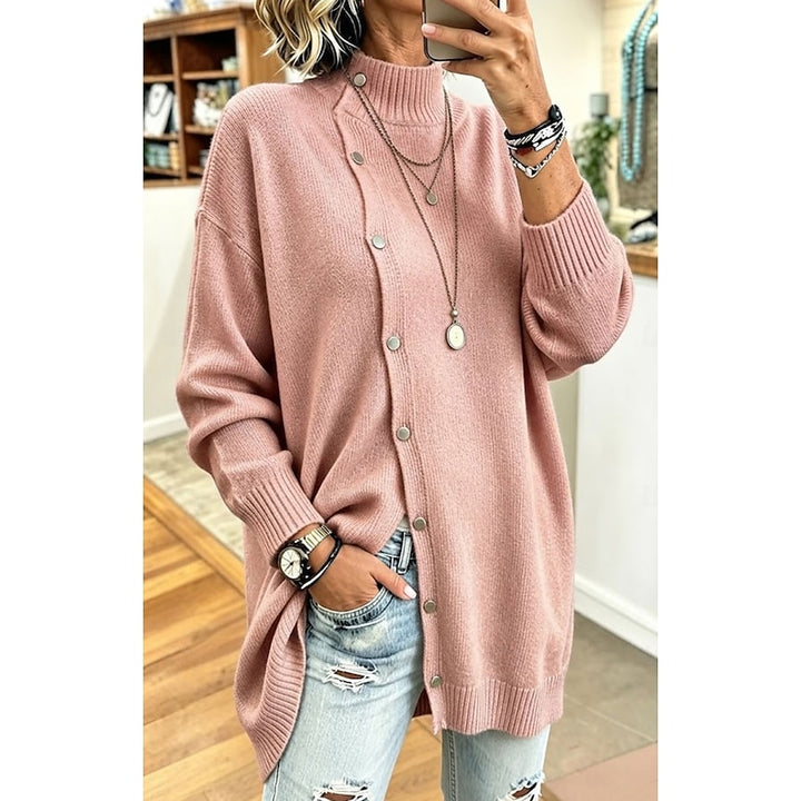 June | Longline Button-Front Cardigan