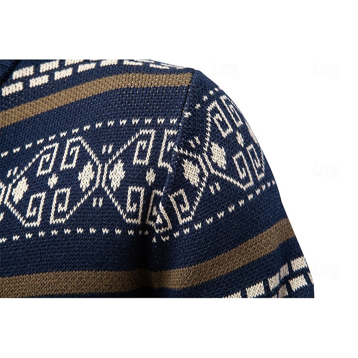 Fraser | Fair Isle Zip-Up Christmas Cardigan