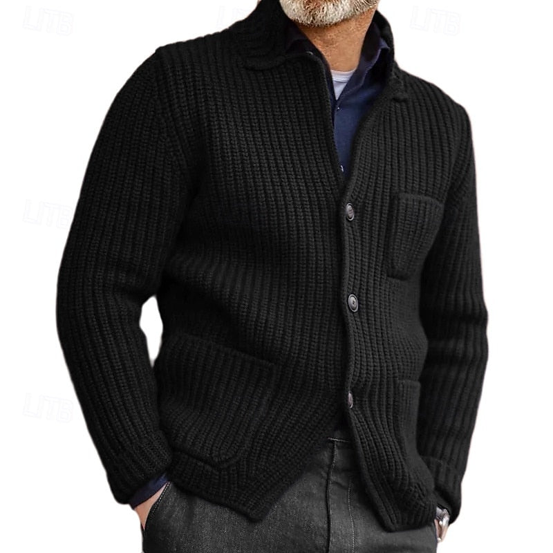 Callen | Ribbed Stand-Collar Cardigan