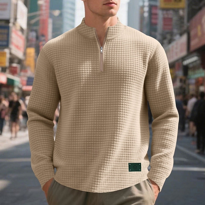 Carson | Quarter-Zip Textured Sweatshirt