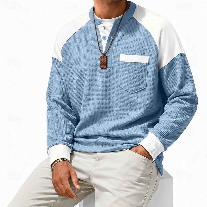 Ellison | Colorblock Long-Sleeve Henley