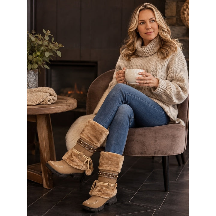 Wren | Cozy Boho Mid-Calf Winter Boots