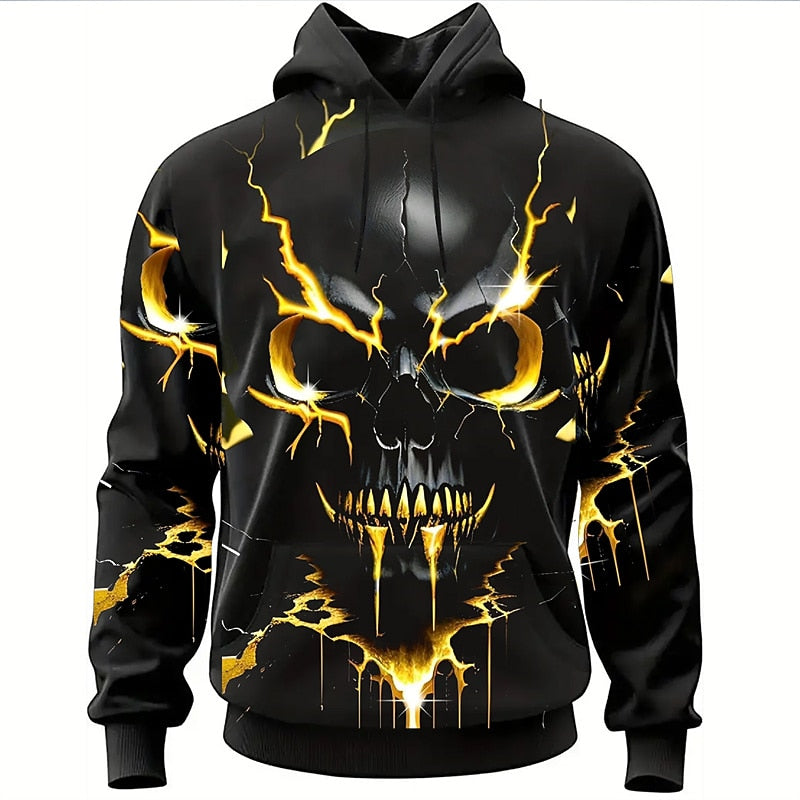 Cyrus | Halloween Skull Graphic Hoodie
