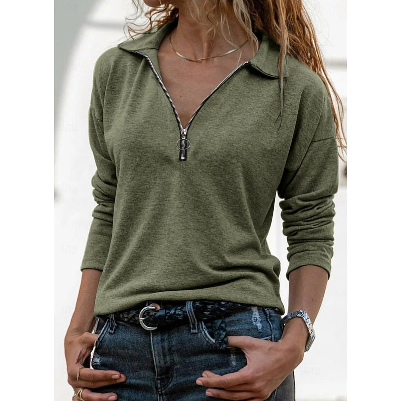 Cora | Relaxed Quarter-Zip Top