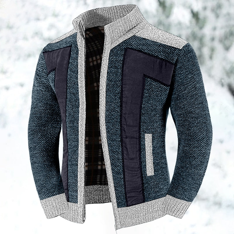 Declan | Textured Zip-Up Cardigan