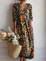 Madison | Comfortable Floral Long Sleeve Dress