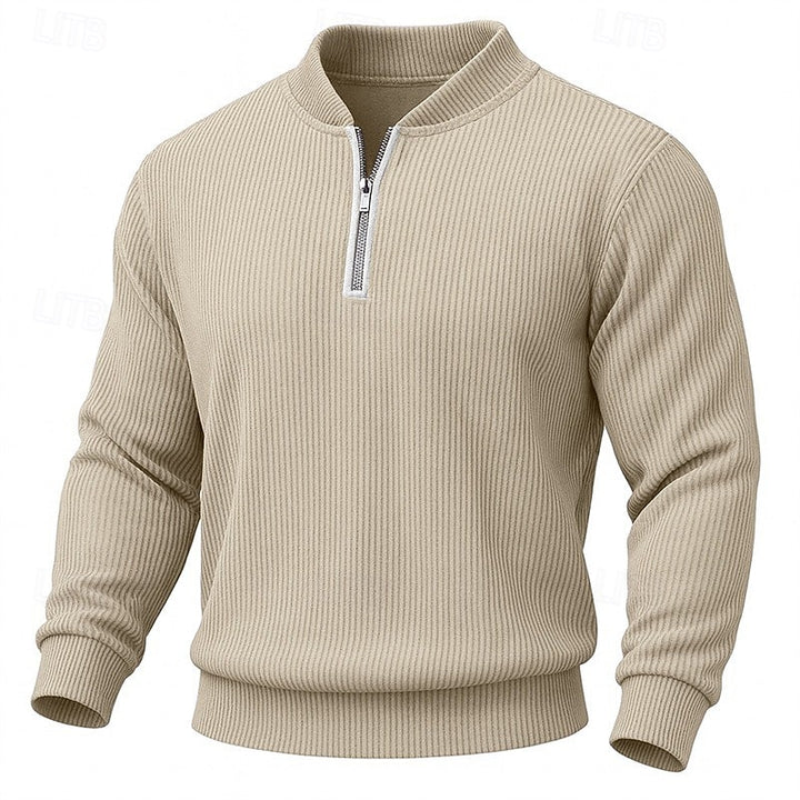 Bryson | Ribbed Quarter-Zip Pullover