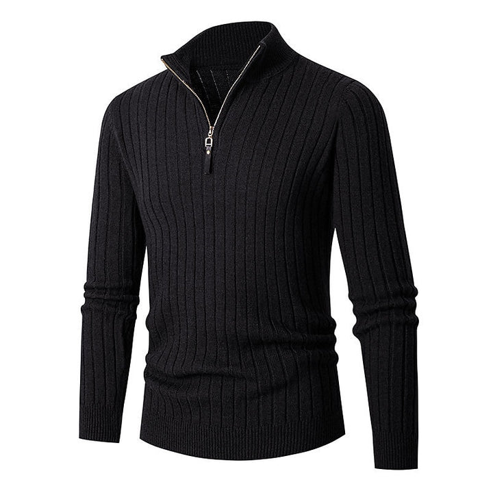 Gavin | Ribbed Quarter-Zip Sweater