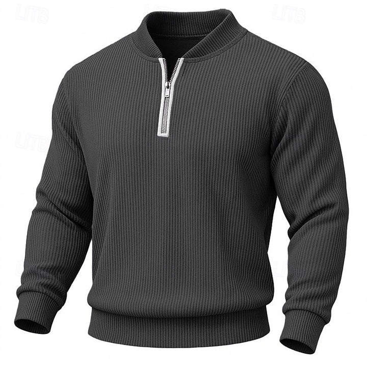 Bryson | Ribbed Quarter-Zip Pullover