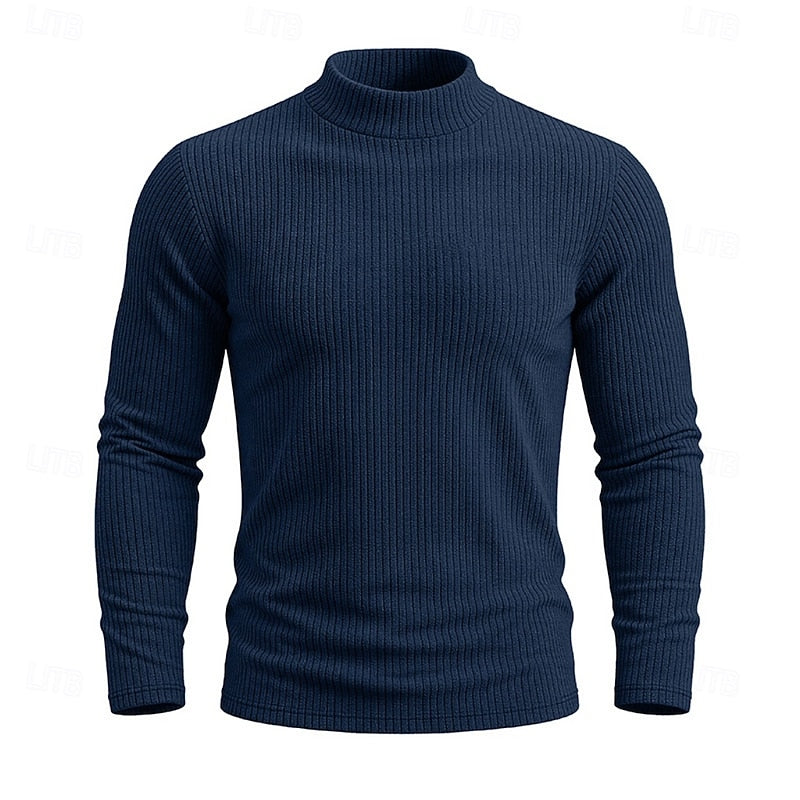 Callahan | Ribbed Mock-Neck Top