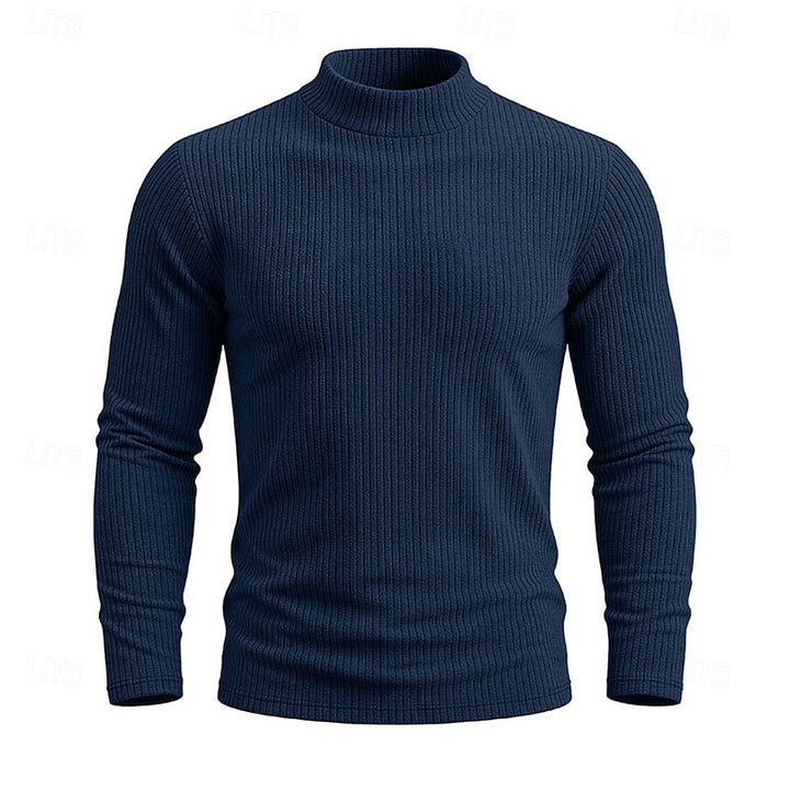 Callahan | Ribbed Mock-Neck Top