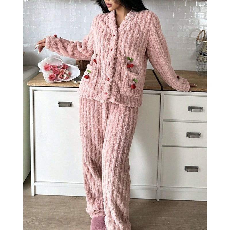 Maribel | Cozy Cherry Two-Piece Set