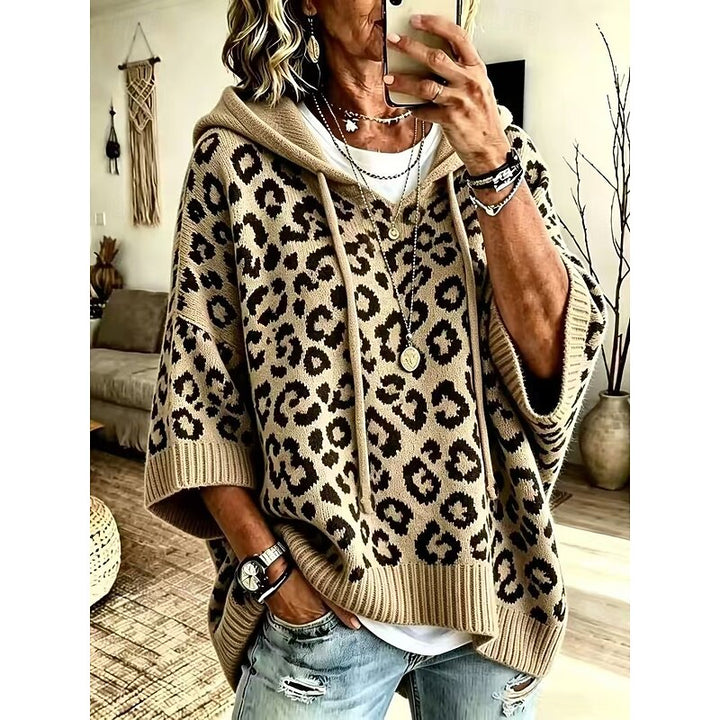Marlena | Animal Print Hooded Sweater