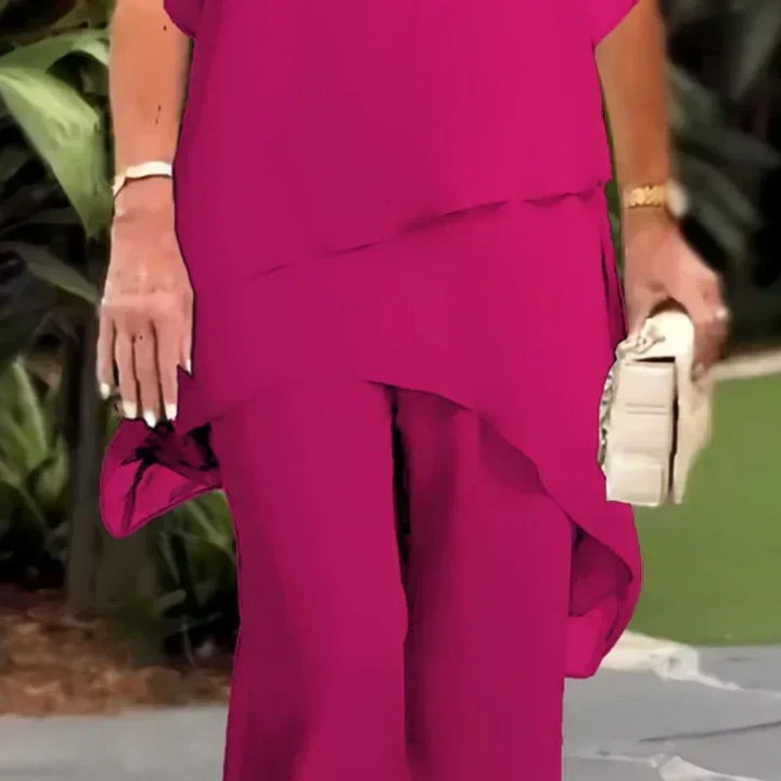 Everly | Draped Wide-Leg Trouser Set