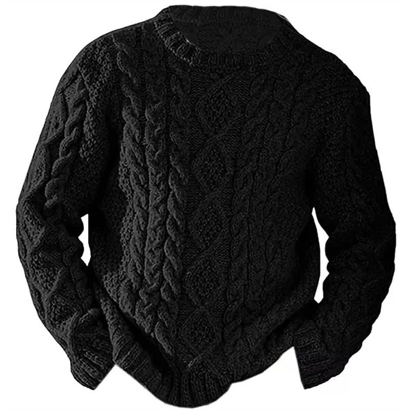 Ellis | Cable Knit Crew Neck Sweater